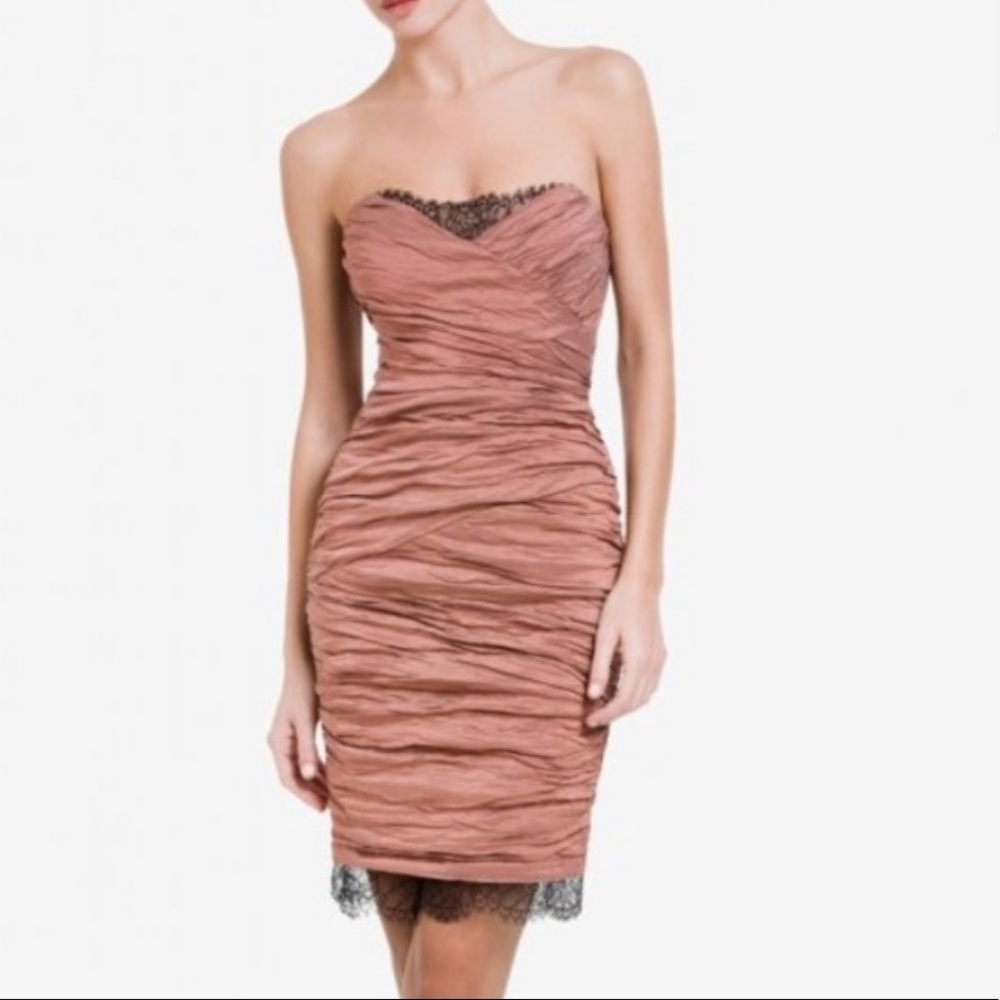 BCBGMAXAZRIA | Rachael Lace Pink Strapless